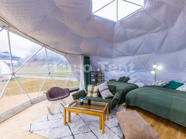 geodesic dome tent hotel bedroom