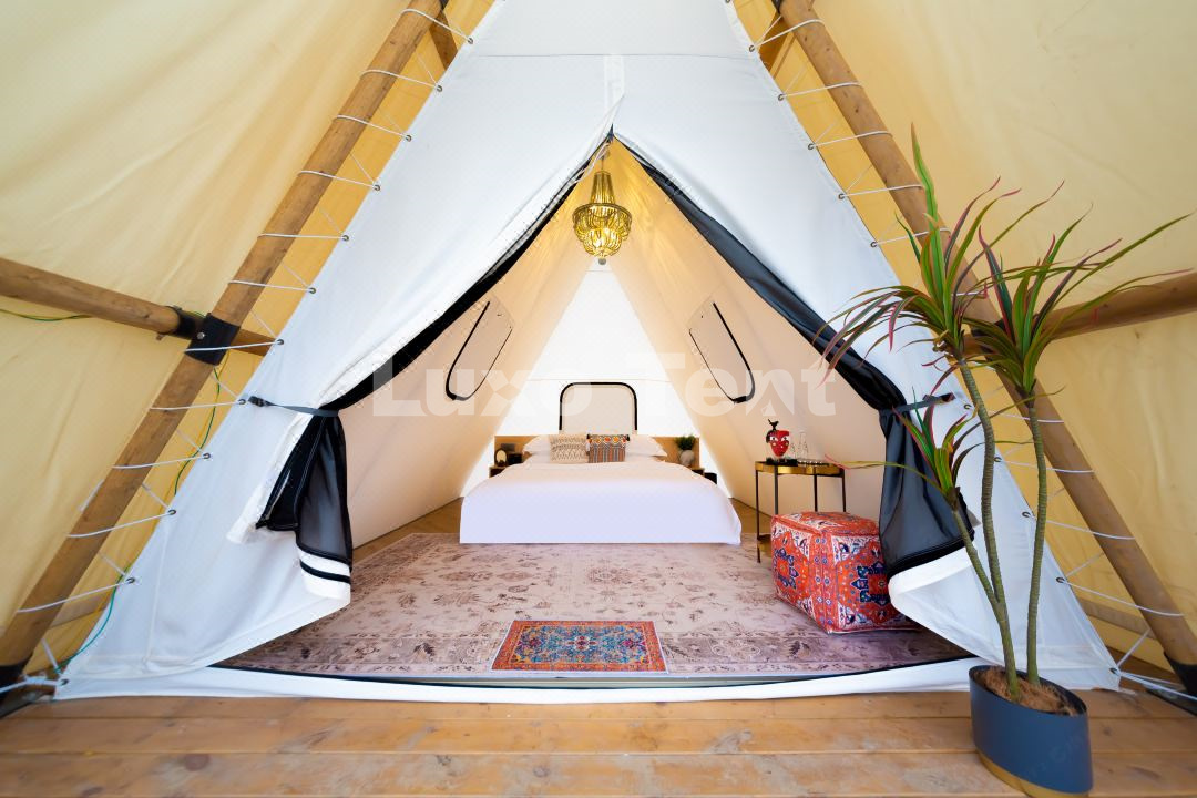 a frame canvas hotel tent house