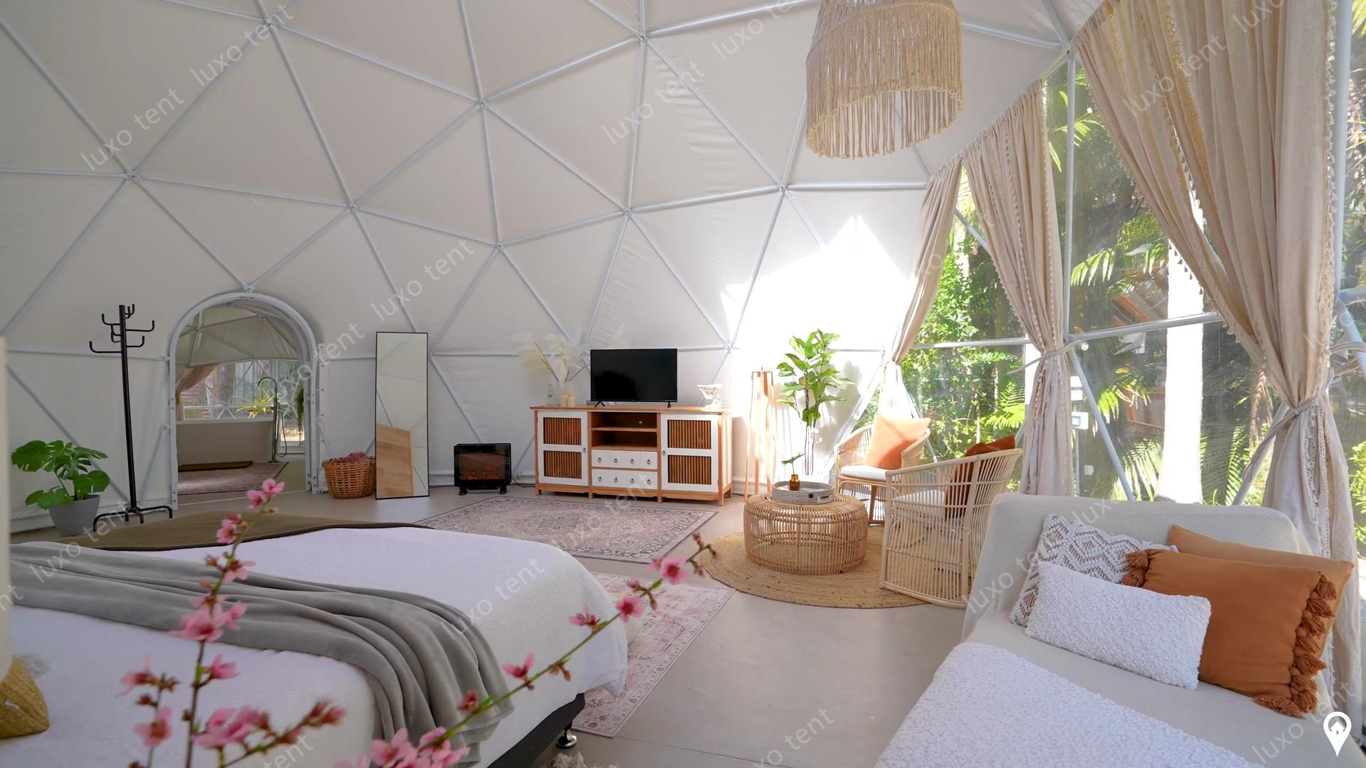 geodesic dome tent room