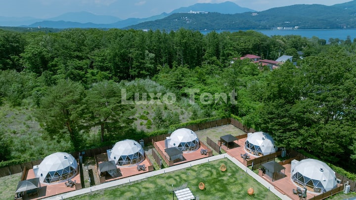 pvc geodesic dome tent hotel