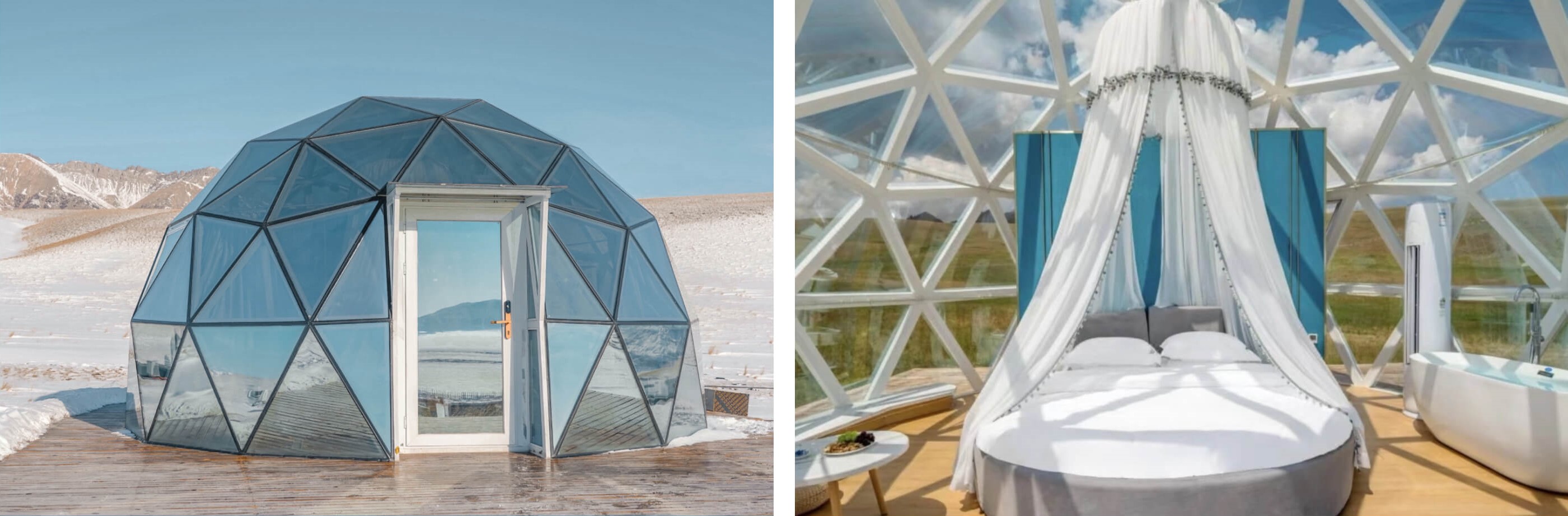 glass dome tent