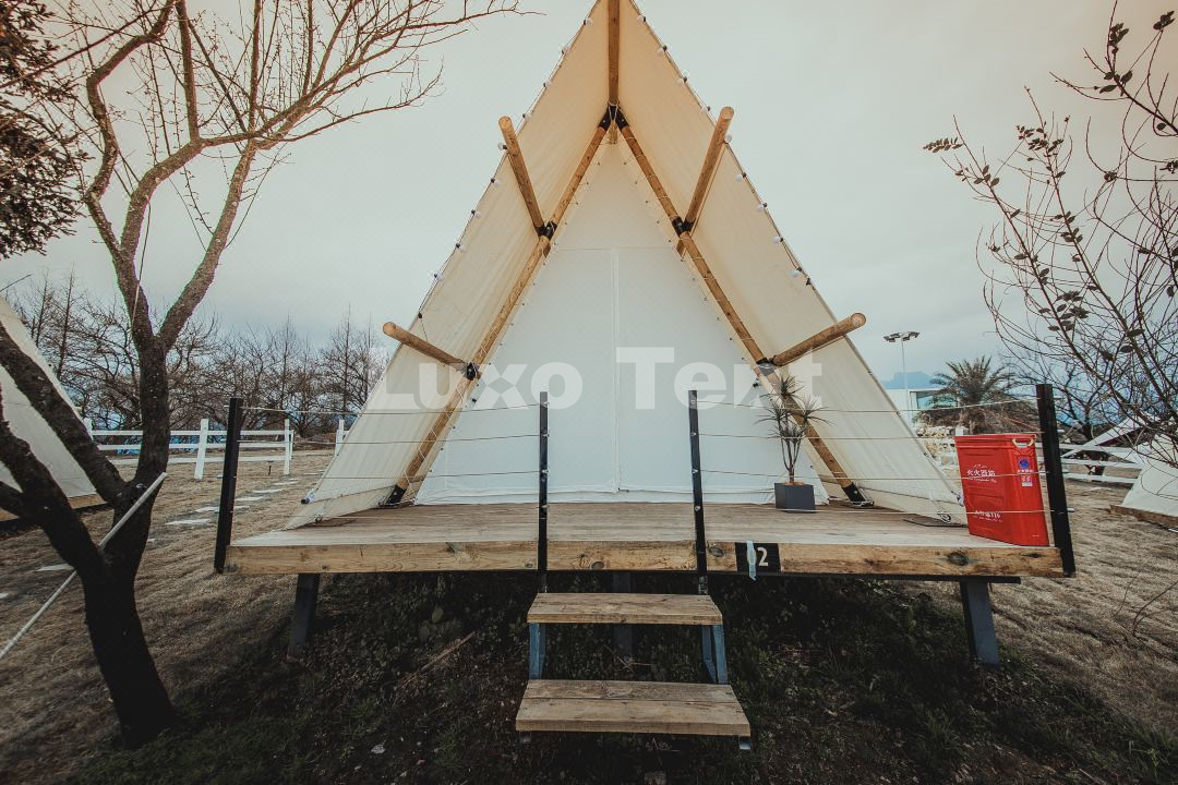 a frame canvas tent house