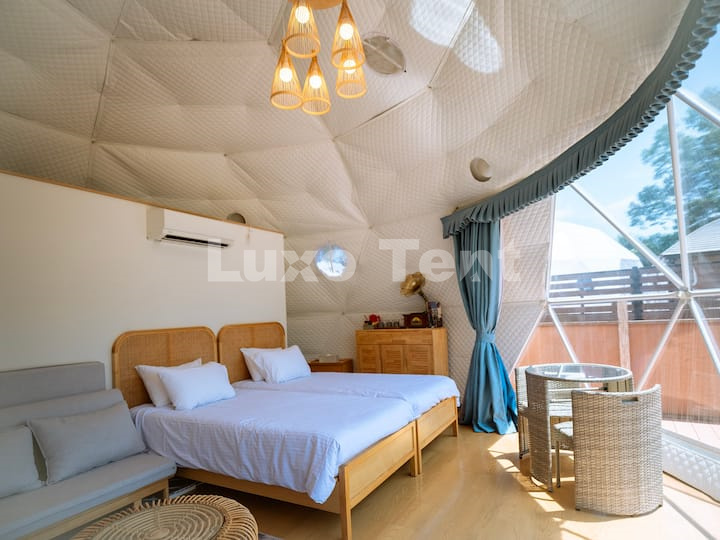 pvc geodesic dome tent bedroom