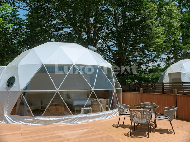 pvc geodesic dome tent